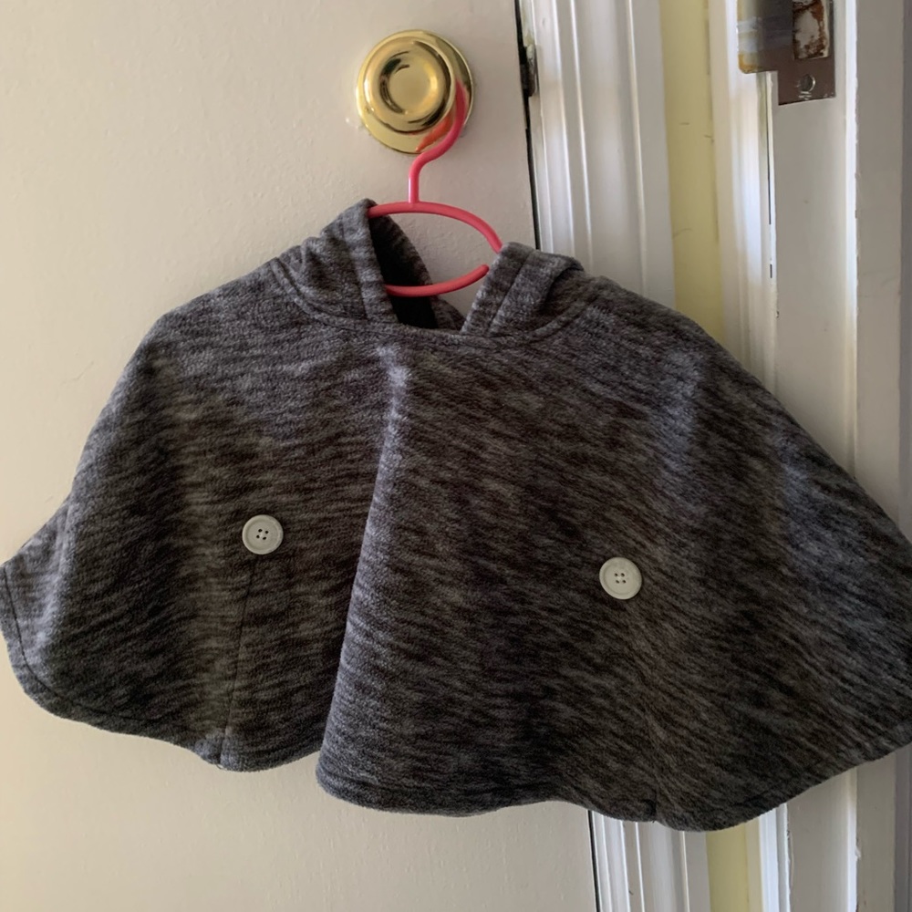 Old Navy Girls Heathered Gray Winter Cape